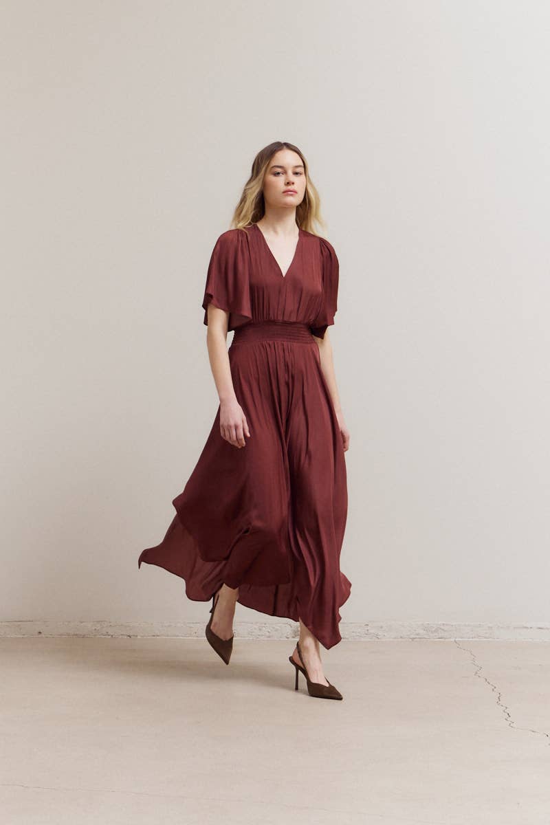  UNBALANCED SKIRT MAXI DRESS