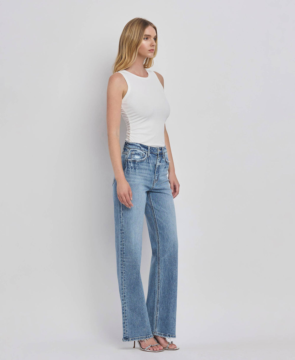 Vervet 90'S Super High Rise Wide Leg Jeans