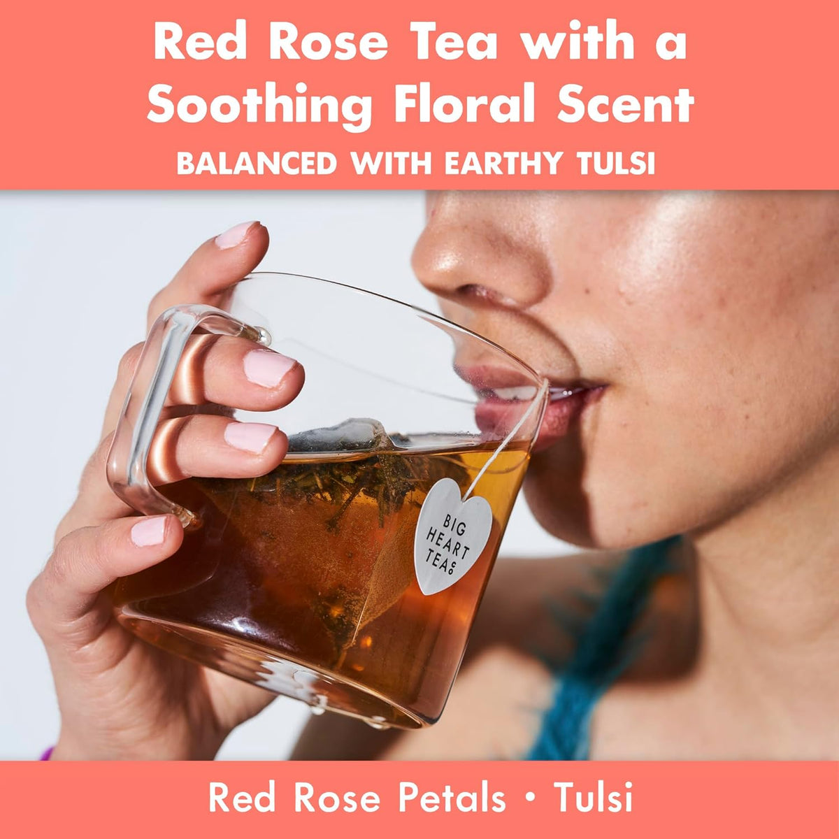 Big Heart Tea Co - "Cup Of Love" Caffeine Free Herbal Tea - 10 Count