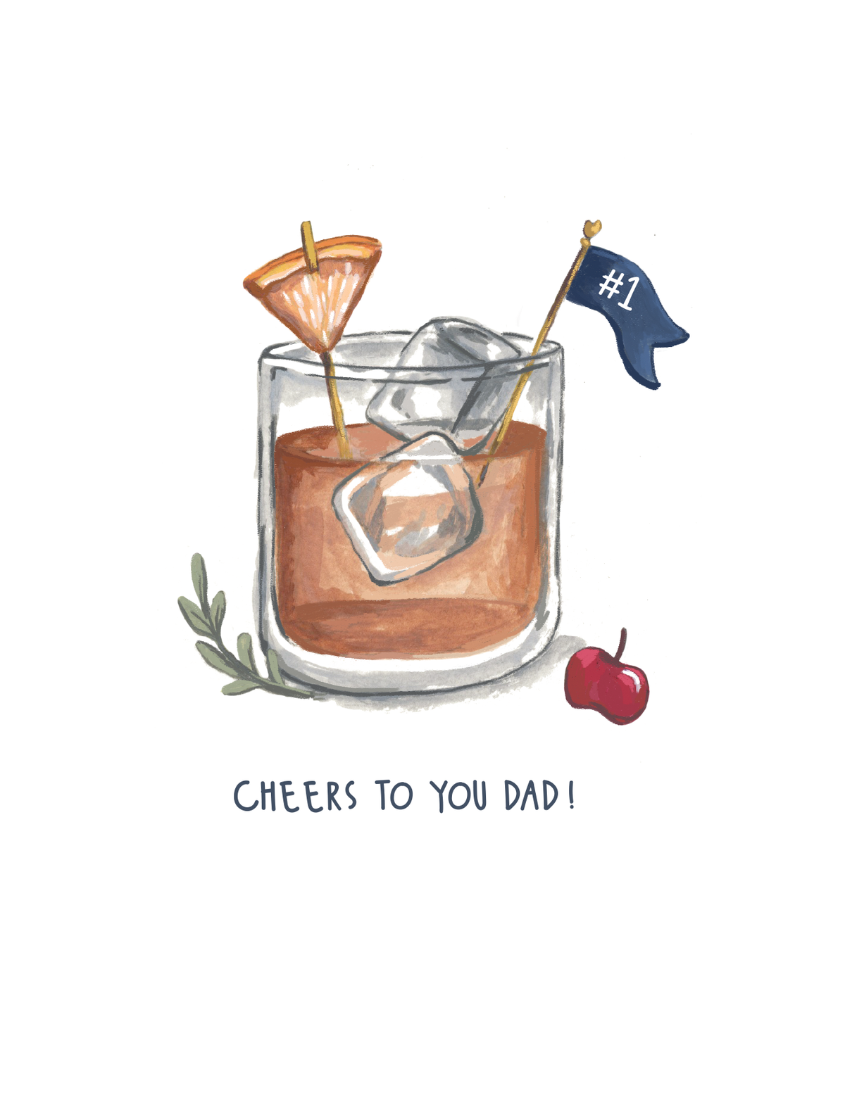 Cheers to Dad Greeting card