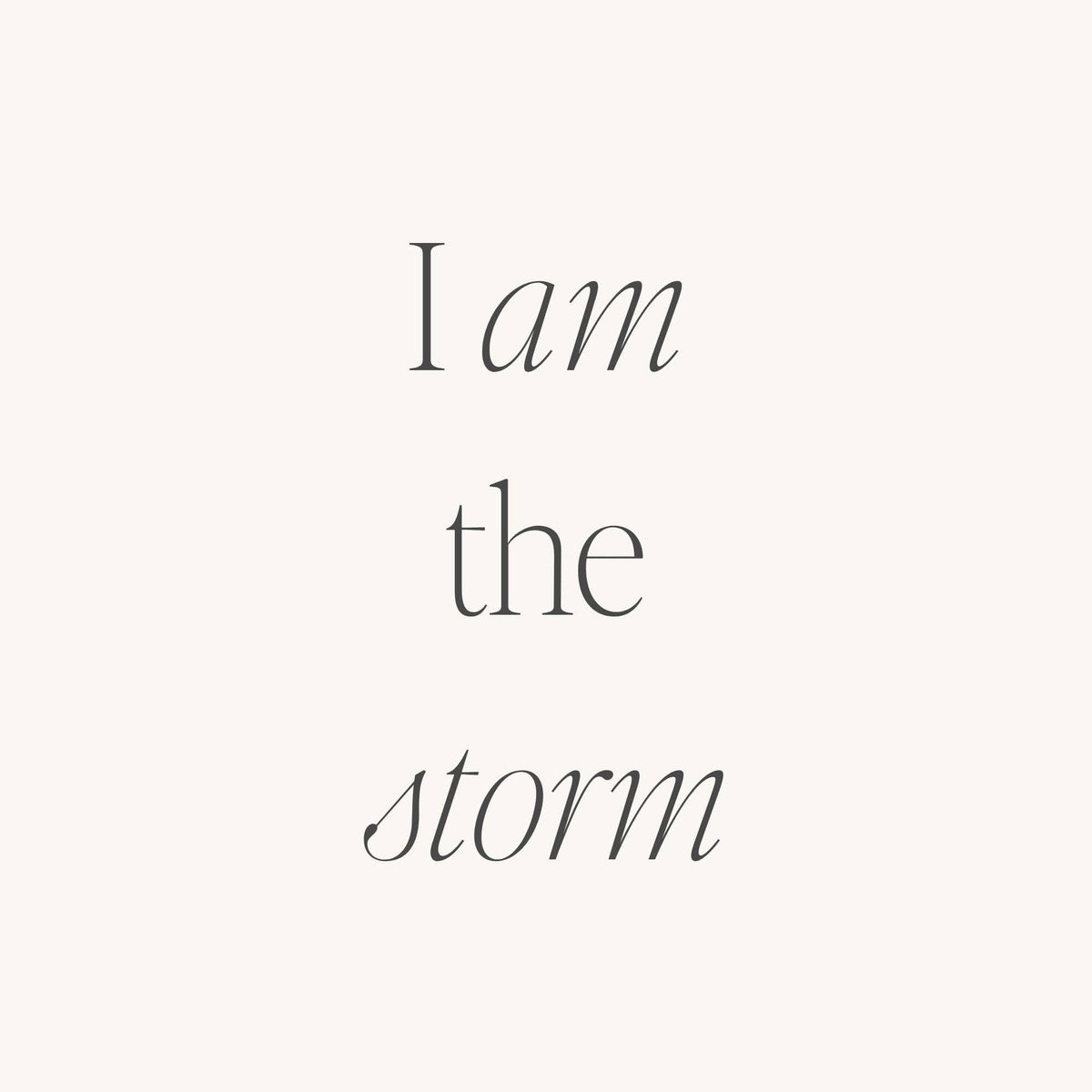 I Am The Storm - inspirational mantraband® cuff bracelet