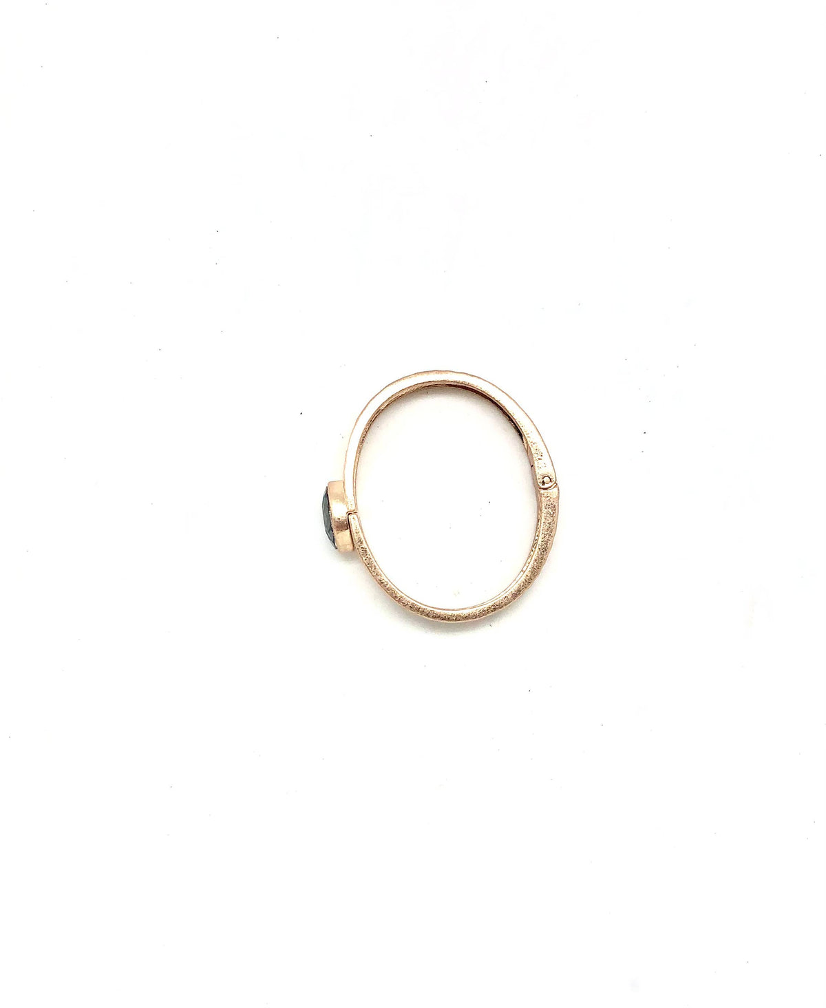 Bracelet Cuff Thick Oval Midnight Glass Matte Gold Hinge
