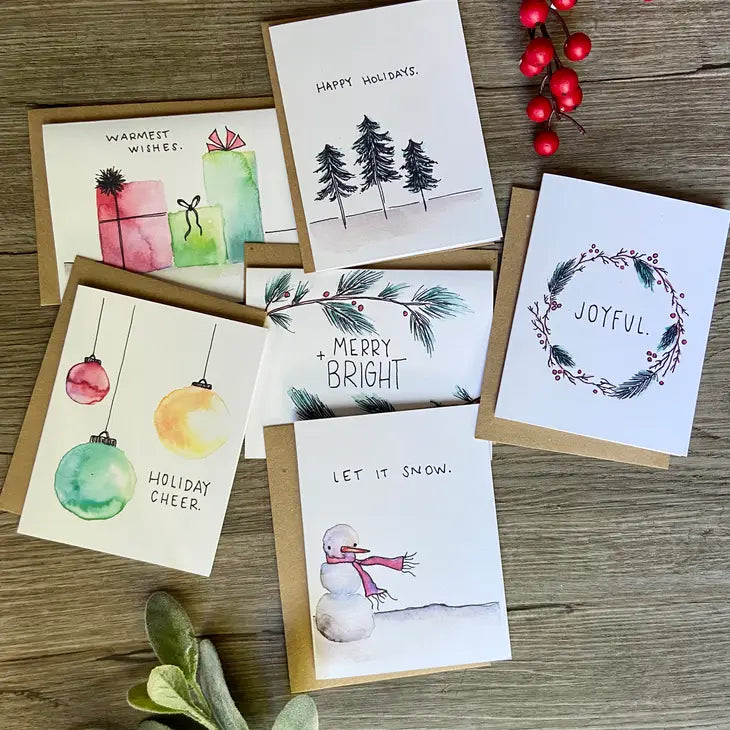 Holiday Greeting Cards - Assorted 6 Pack