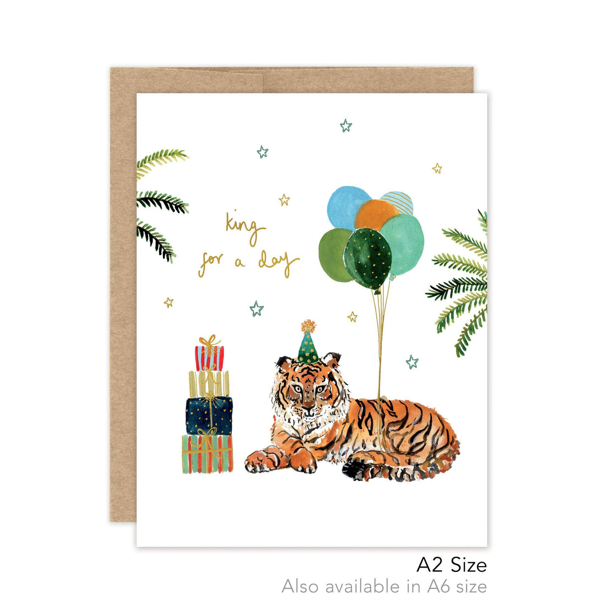 King For A Day Tiger Birthday Card