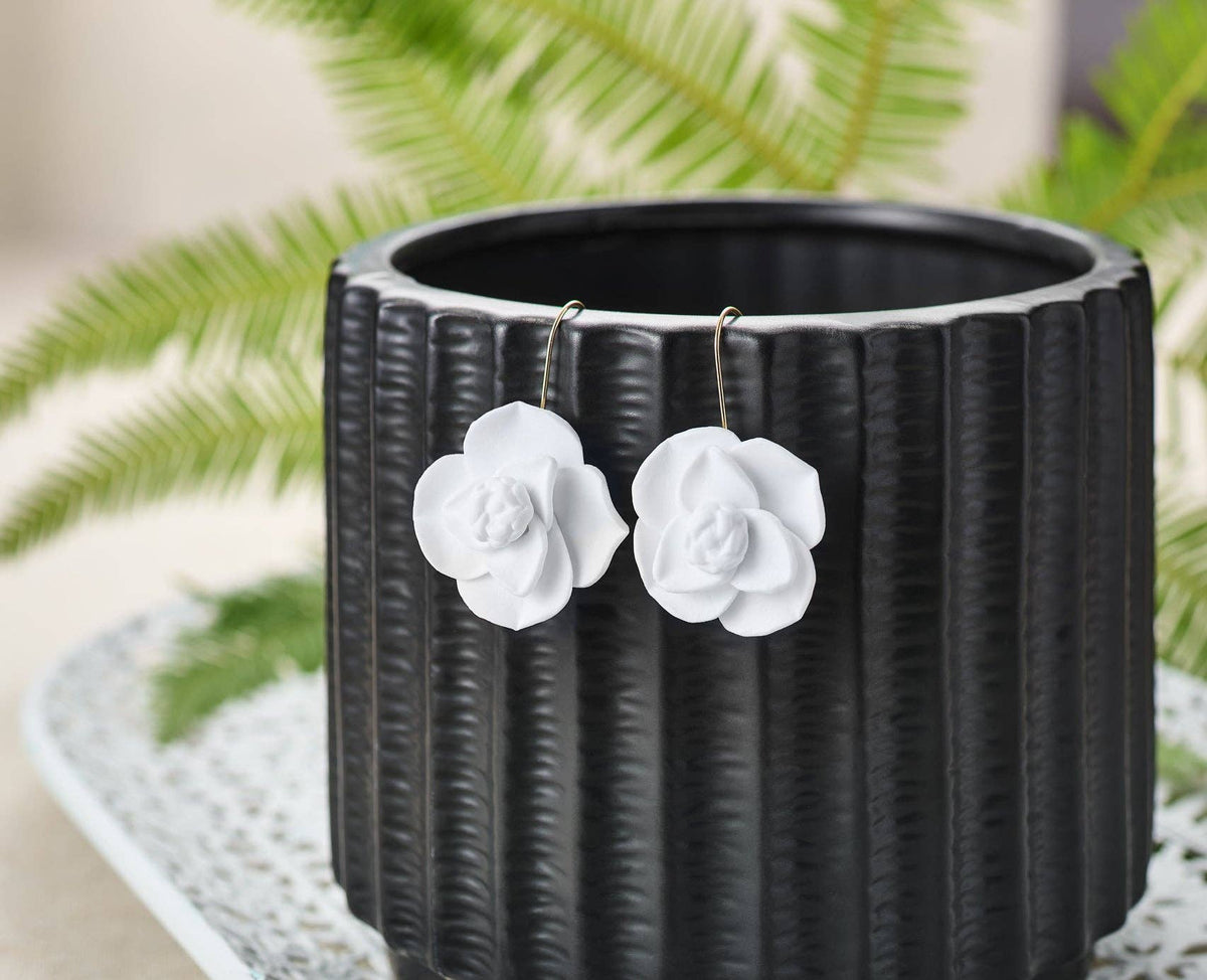 Sahara Clay Flower Earrings