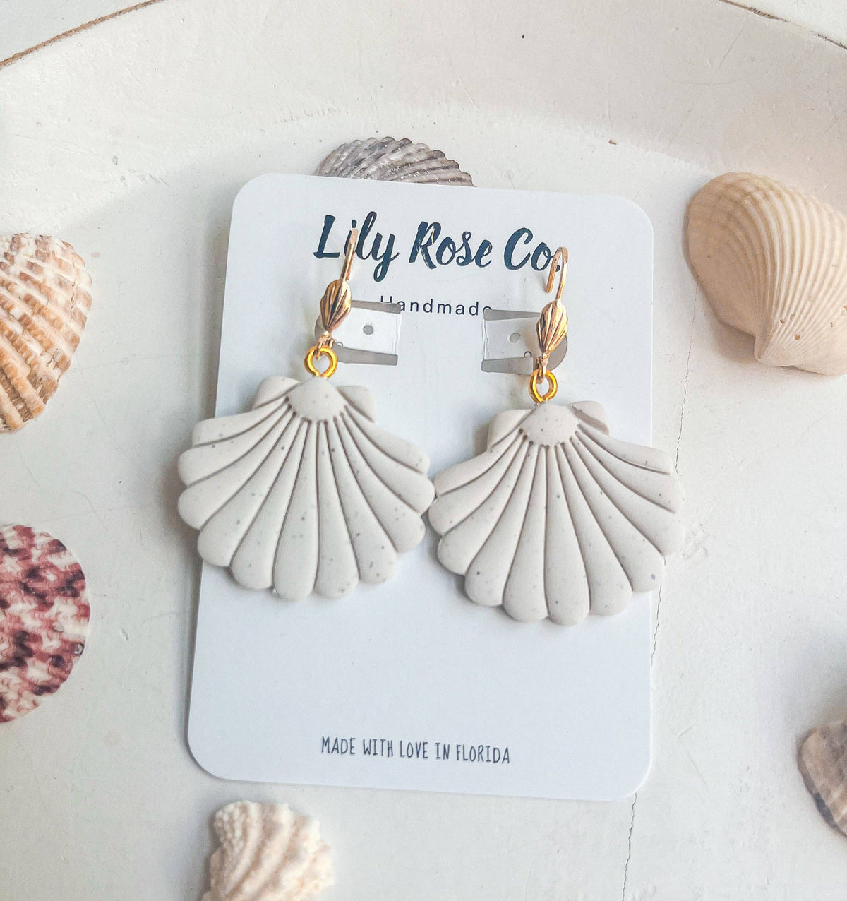 Sand color Shell Earrings