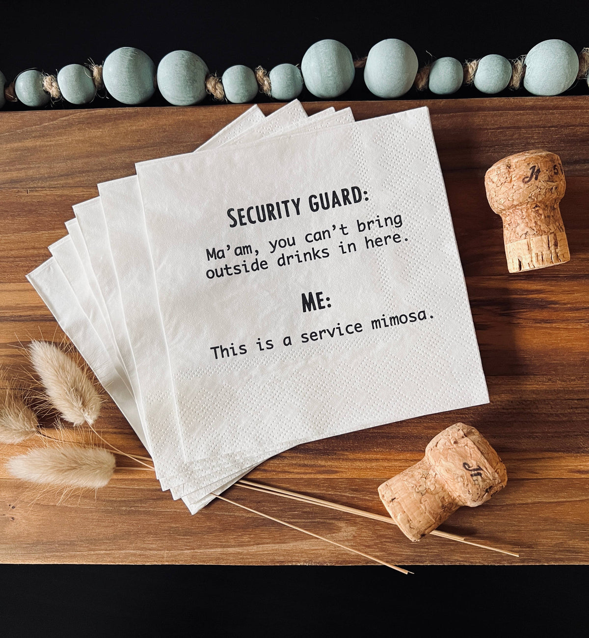 This is a service mimosa funny Beverage Cocktail Napkins