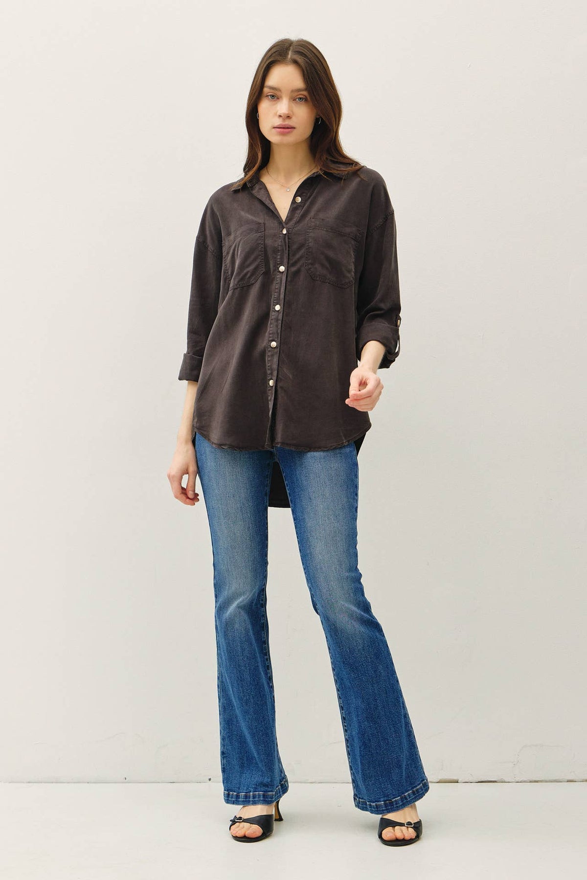 SOFT-WASHED TENCEL OVERSIZED SHIRT