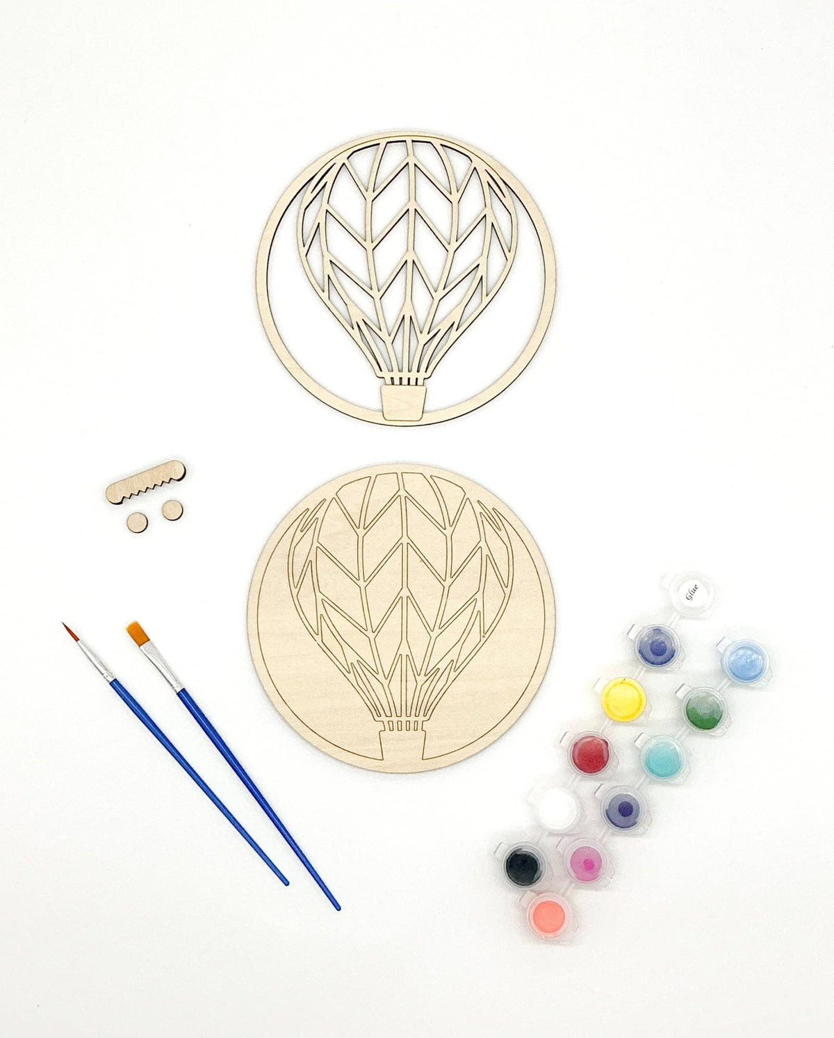 Hot Air Balloon 3D Layered Art | DIY Wood Craft Kit for Adults | Whimsical Traveler Gift