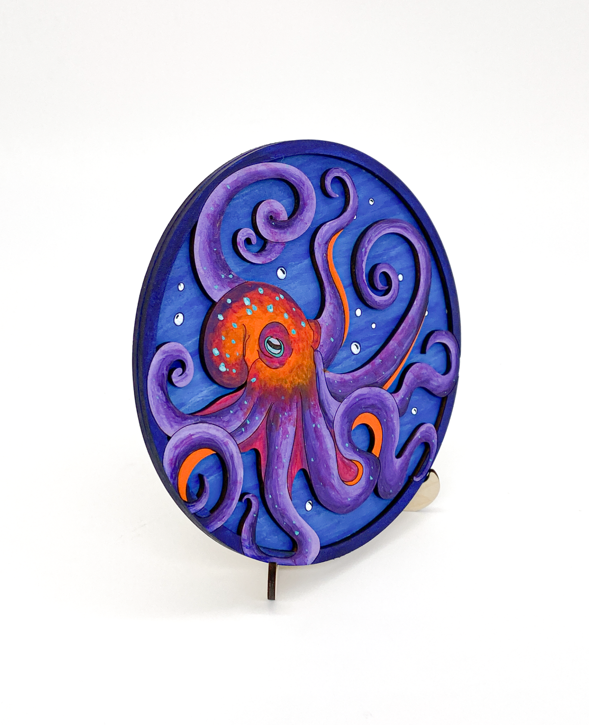Tangled Treasures Octopus 3D Art | DIY Wood Craft Kit for Adults | Unique Ocean Lover Gift