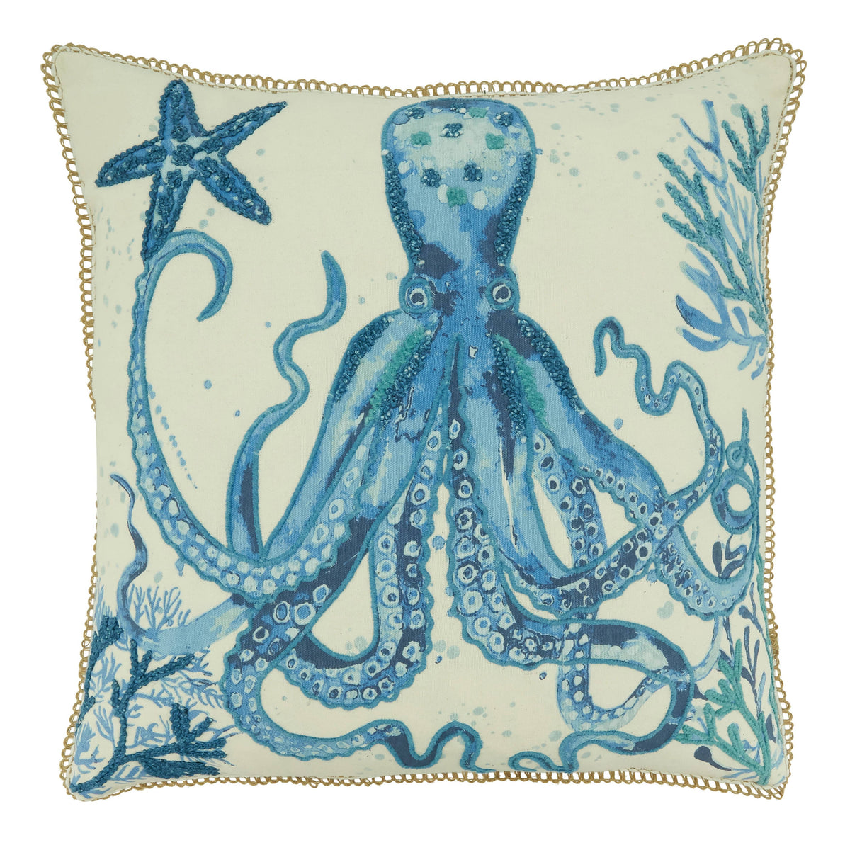 Octopus Design Throw Pillow
