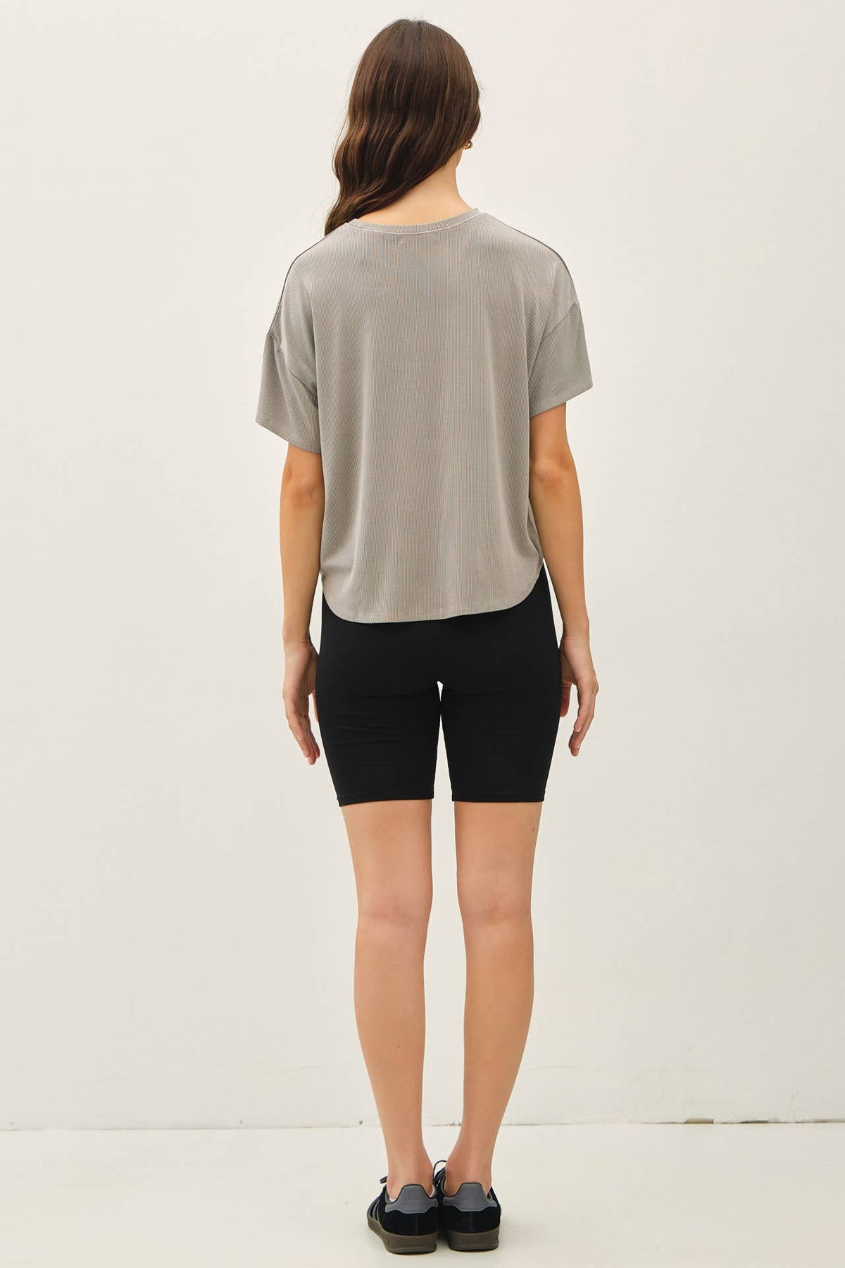 GARMENT DYE RIBBED BOXY FIT T-SHIRT