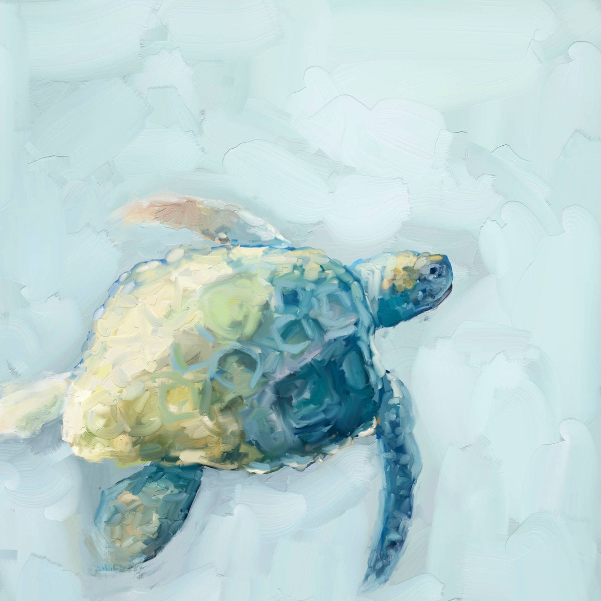 Dreamy Sea Turtle Stretched Canvas