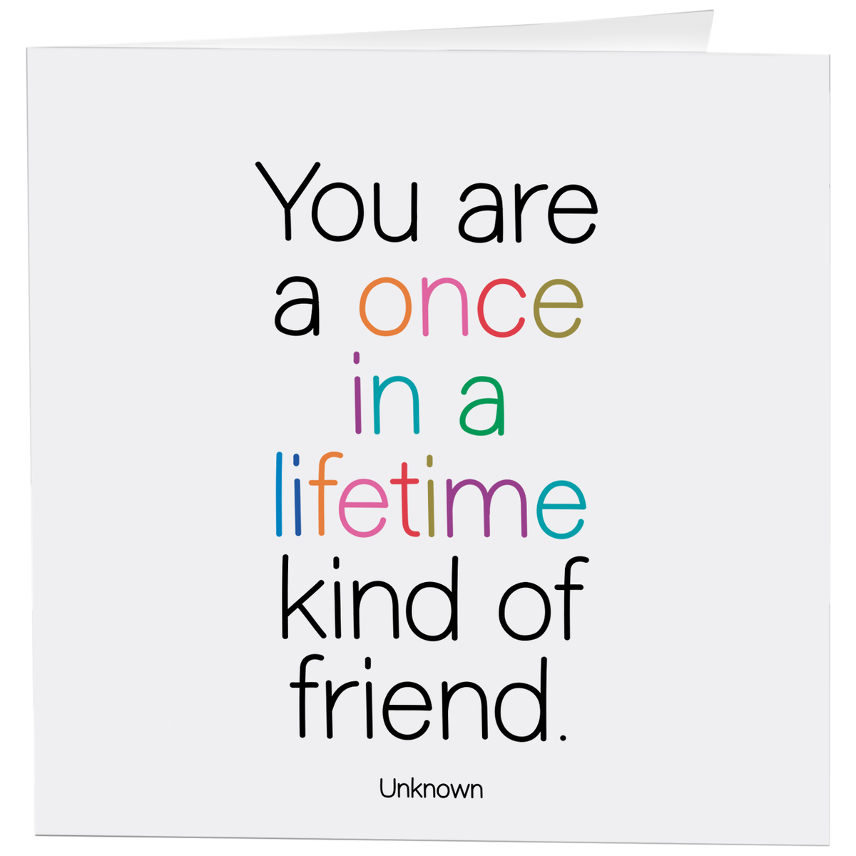 Cards - D400 - Once In A Lifetime - Friendship (Unknown)