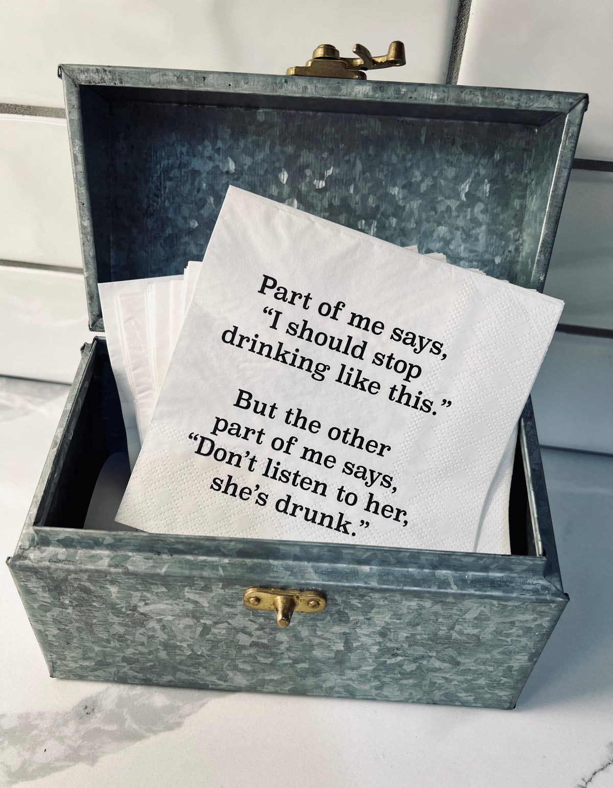 Part of me says, I should stop drinking Cocktail Napkins