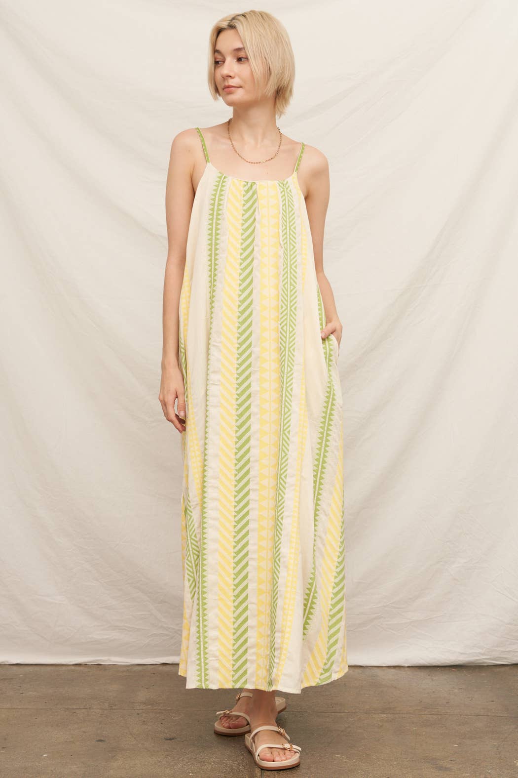 Embroidered Cami Maxi Dress