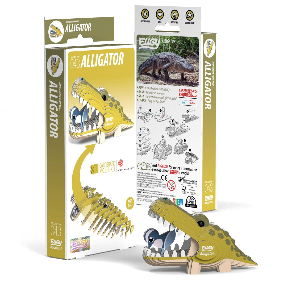 EUGY Alligator 3D Puzzle