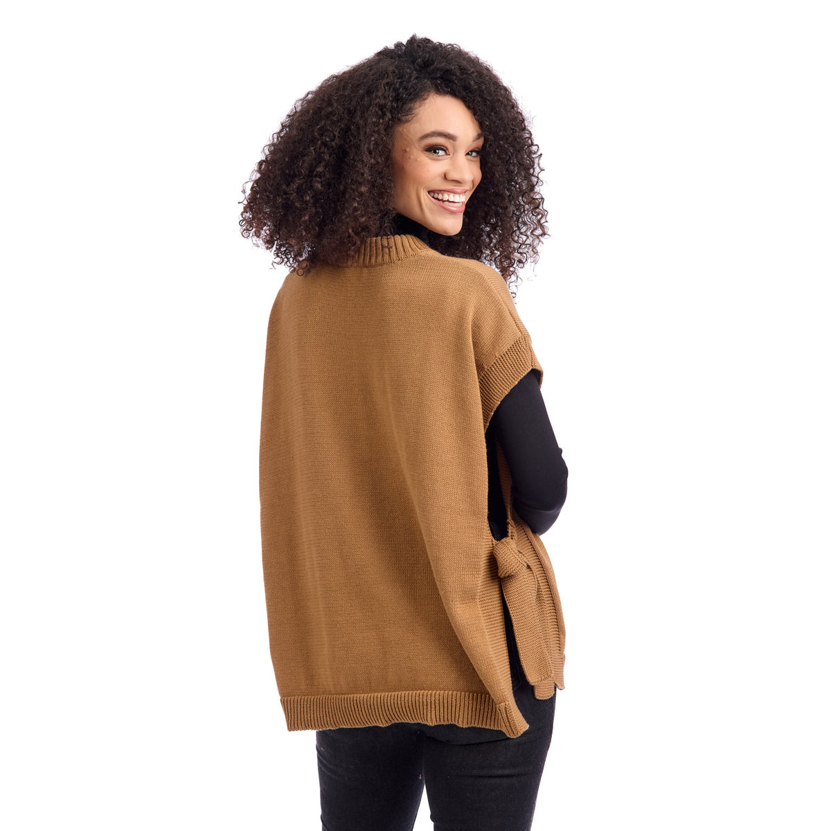 Tye Sweater Vest-Tan