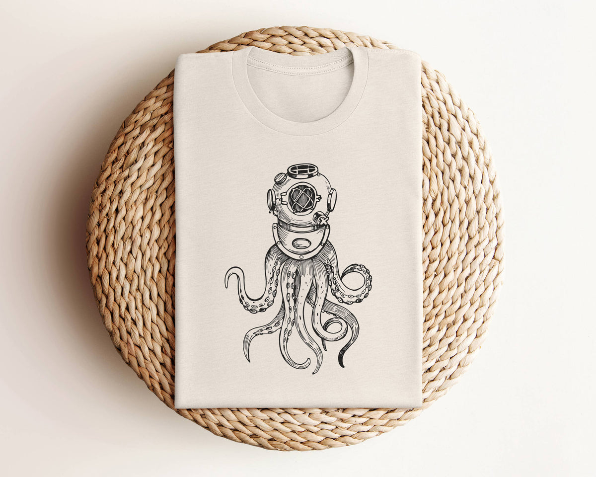 NAUTICAL DIVING OCTOPUS Graphic Tee