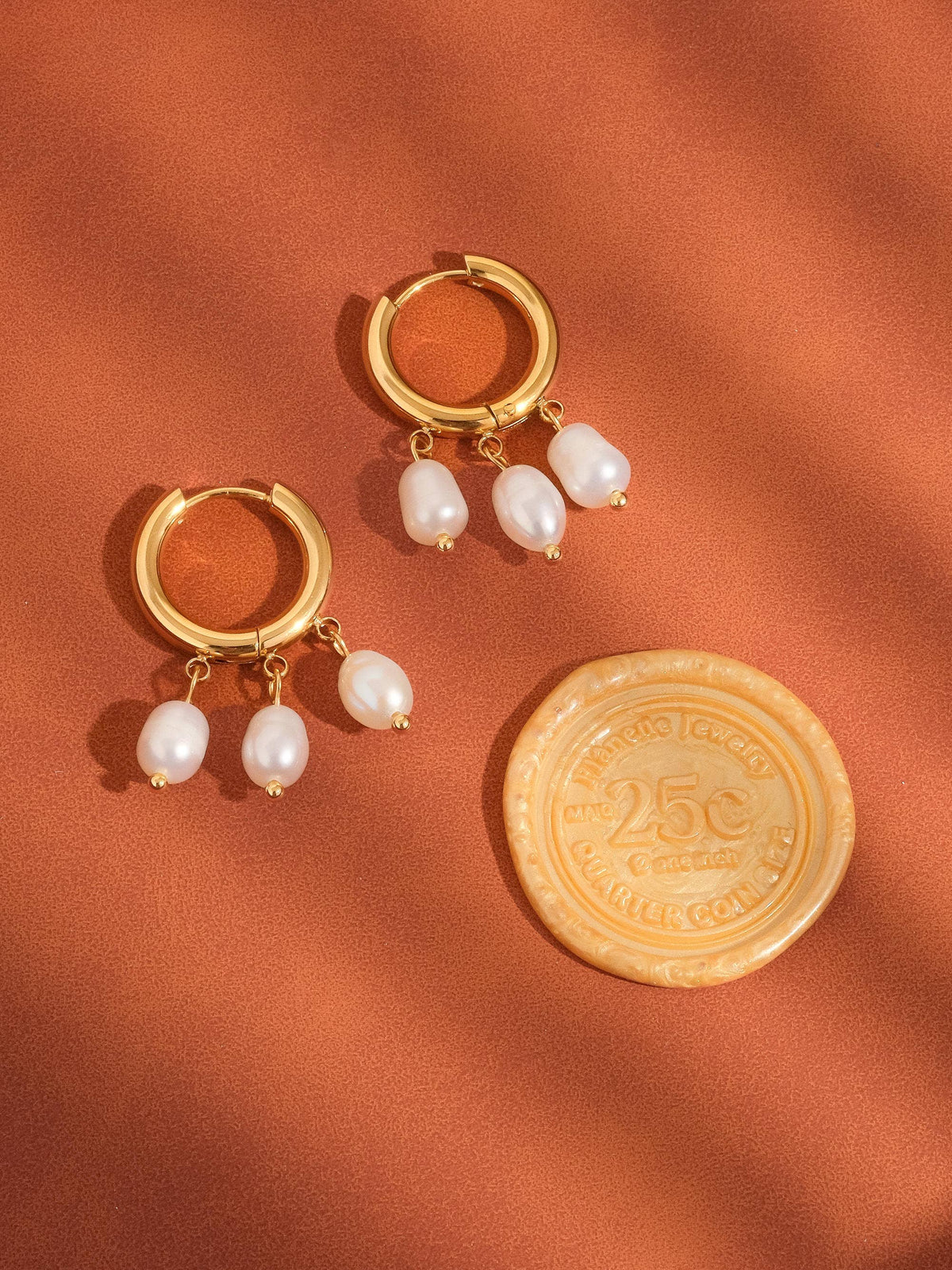 Séjour 18K Gold Non-Tarnish Petite Pearl Dangle Earring