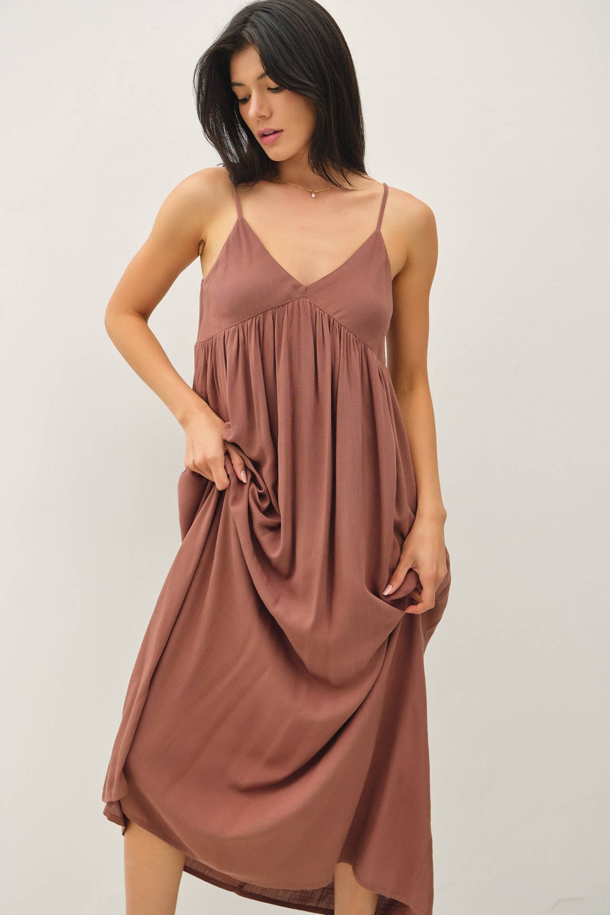 BREEZY BABY DOLL MAXI DRESS