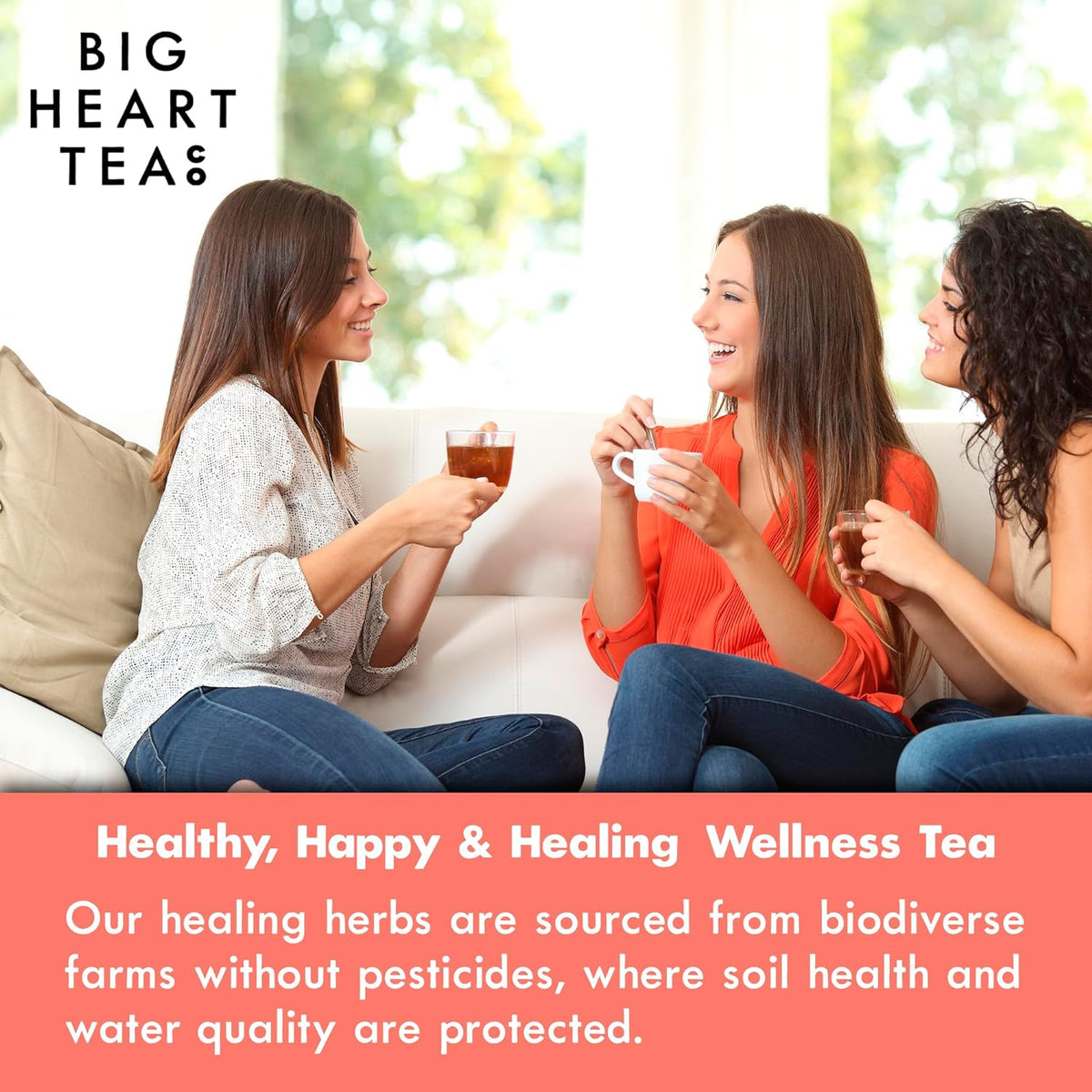 Big Heart Tea Co - "Cup Of Love" Caffeine Free Herbal Tea - 10 Count