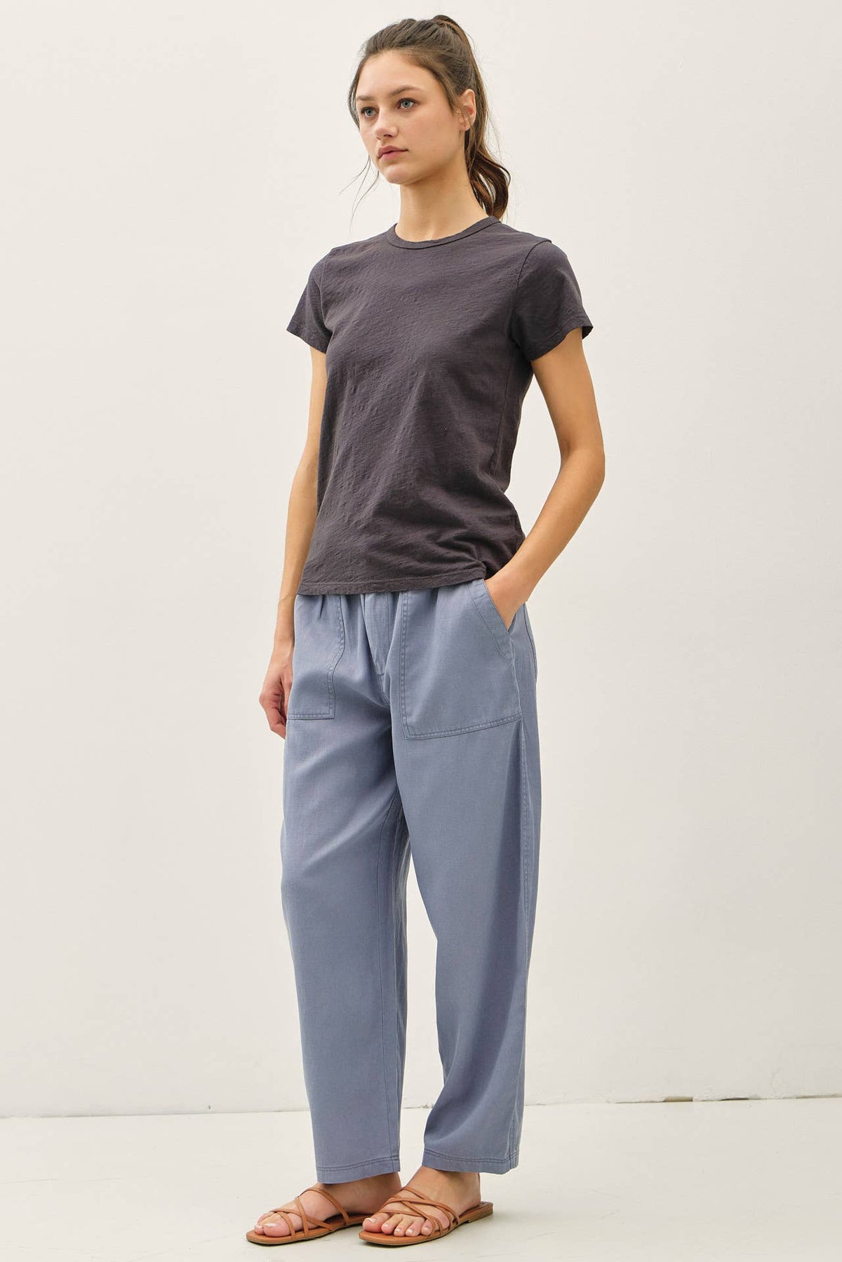NEW SHADE-GARMENT DYED COTTON SLUB TEE