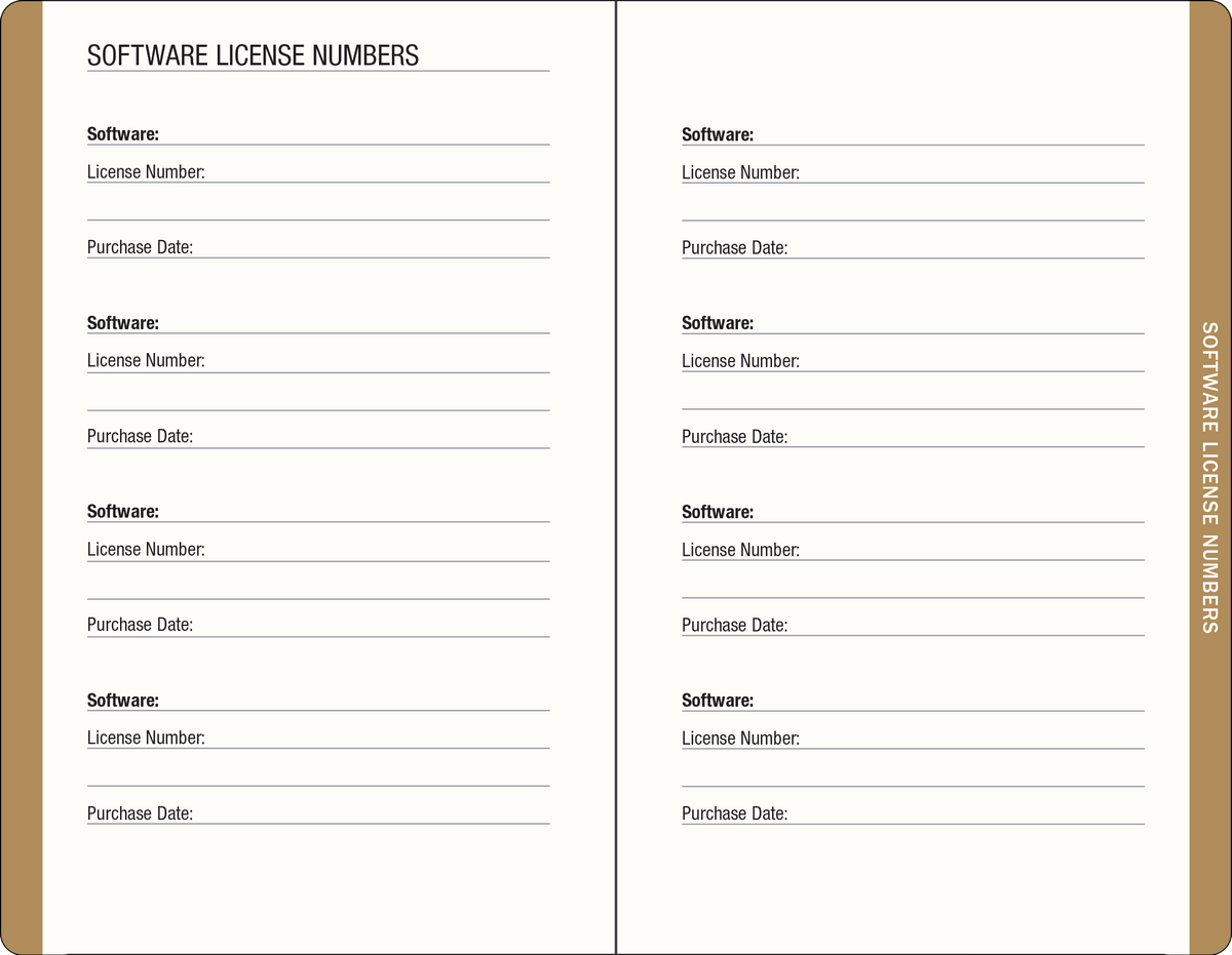 Amalfi Lemons Internet Address & Password Logbook