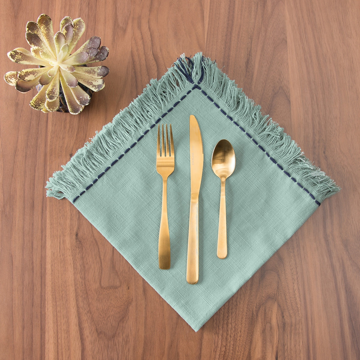 Cheryl Surf Woven Cotton Slub Napkins - Set of 4