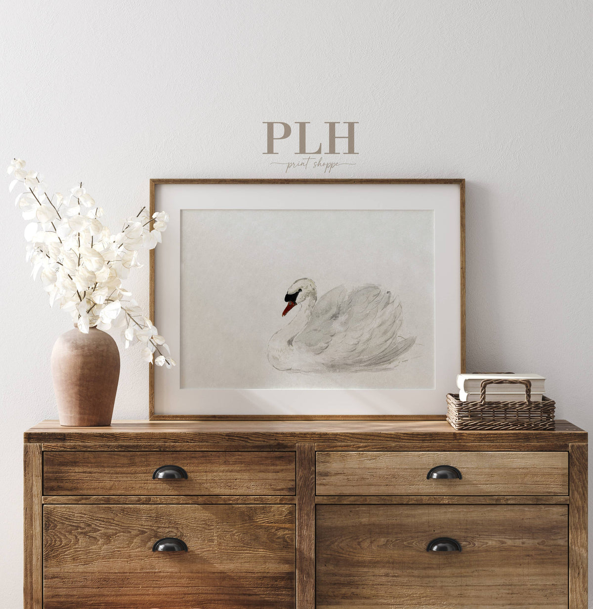 Vintage Swan Premium Quality Art Print. Each Sold Separately.