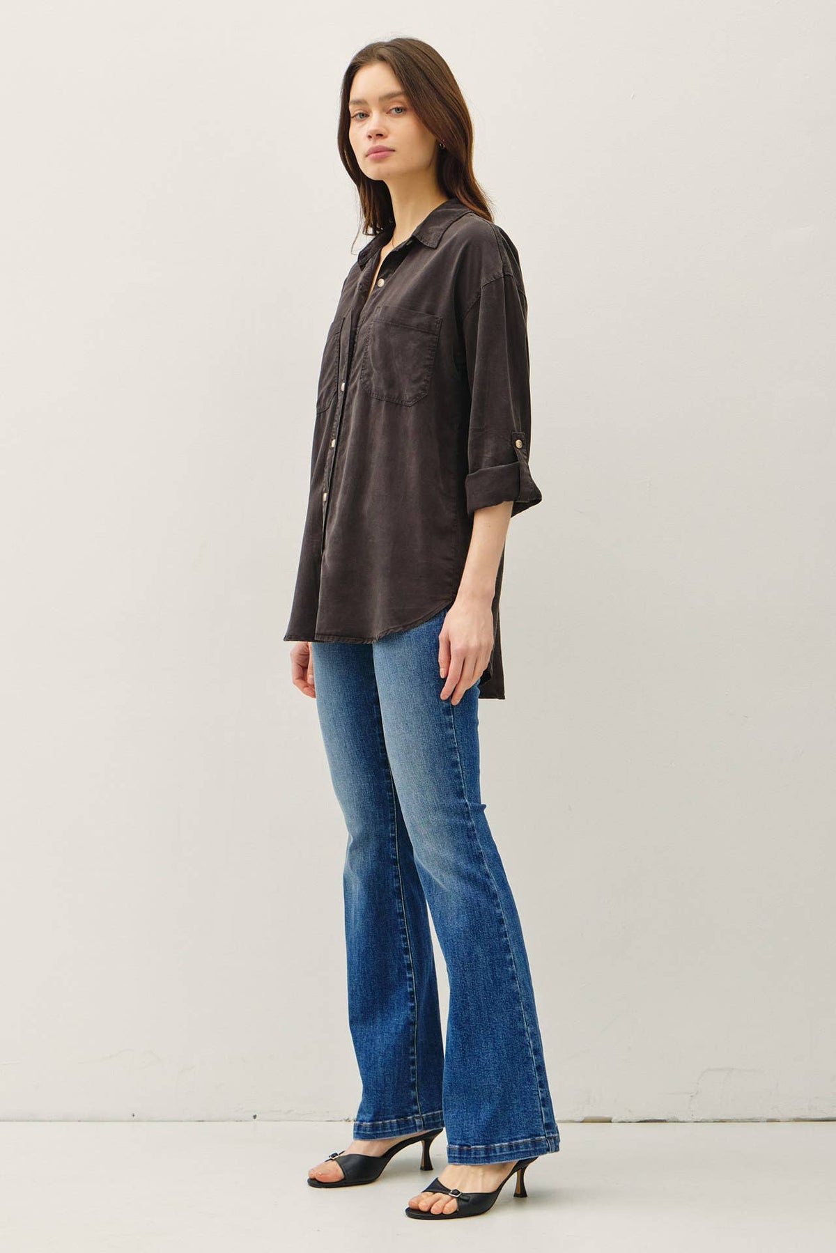 SOFT-WASHED TENCEL OVERSIZED SHIRT
