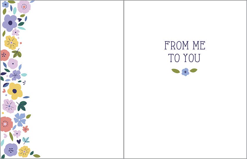 Thinking of You Greeting Card - Sweet purple flowers