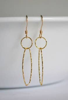 Gold Diamond Cut Combo Earrings