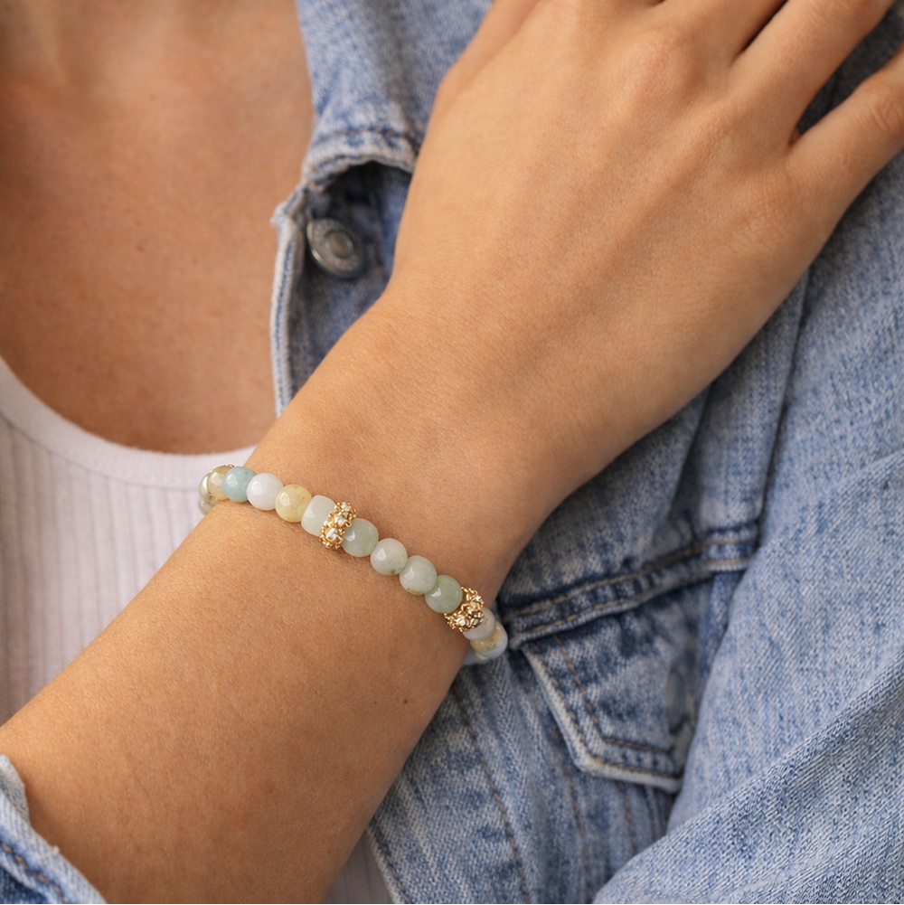 Gemstone Bracelet-6mm-Aquamarine