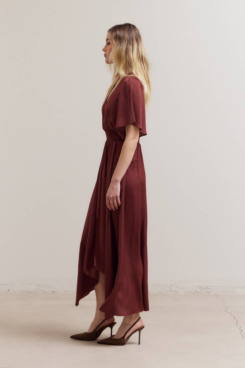  UNBALANCED SKIRT MAXI DRESS