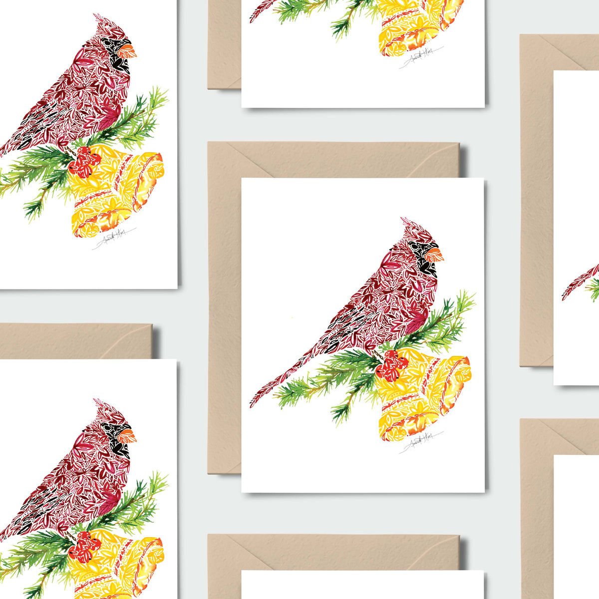 Holiday Cardinal Note Card Set