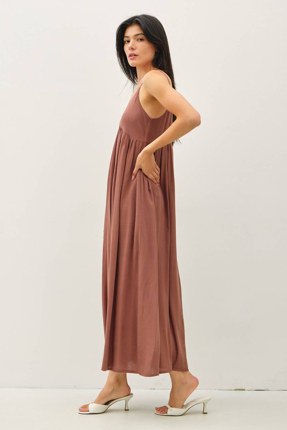BREEZY BABY DOLL MAXI DRESS