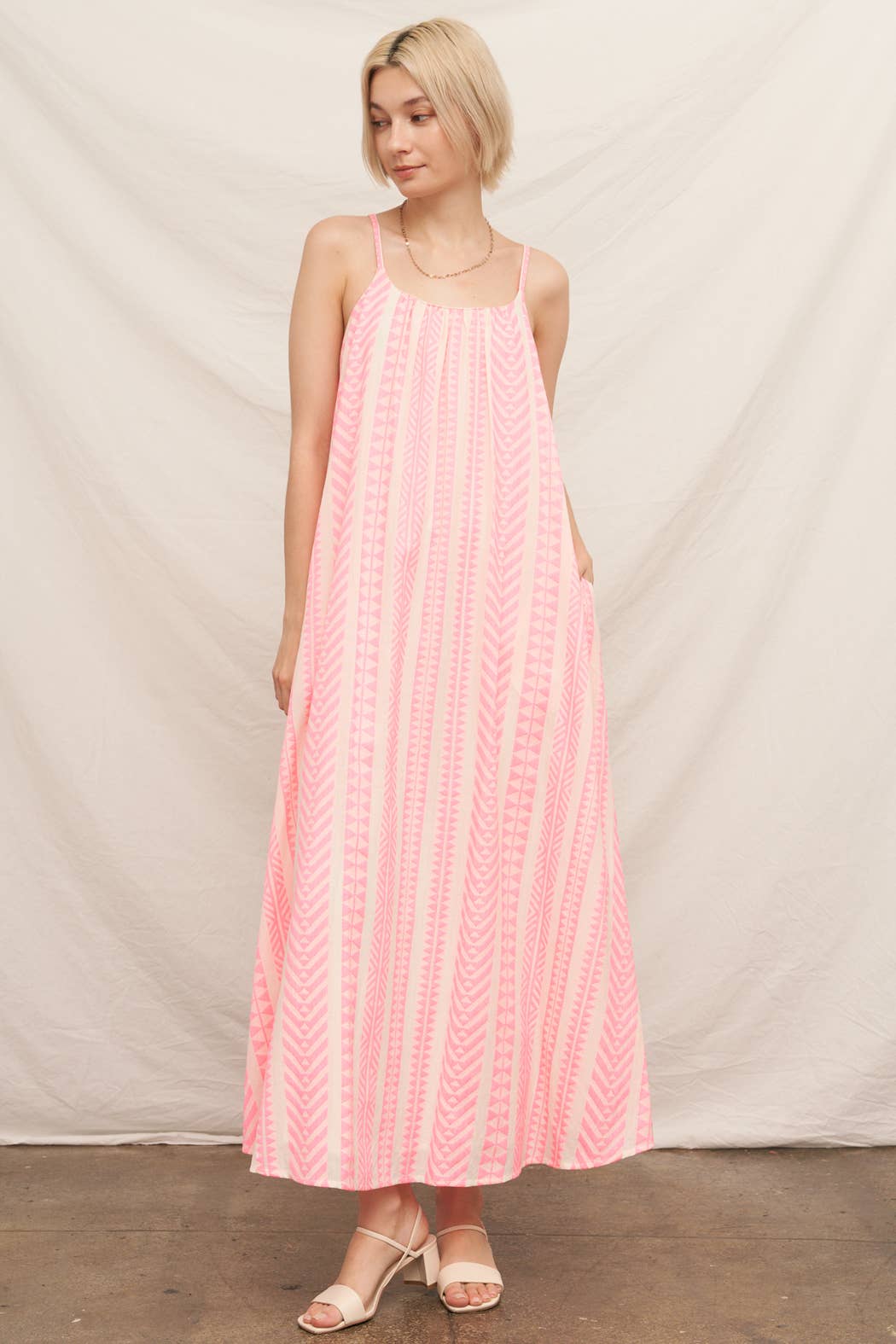Embroidered Cami Maxi Dress