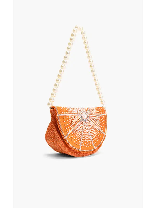 Citrus Couture Embellished Shoulder Bag