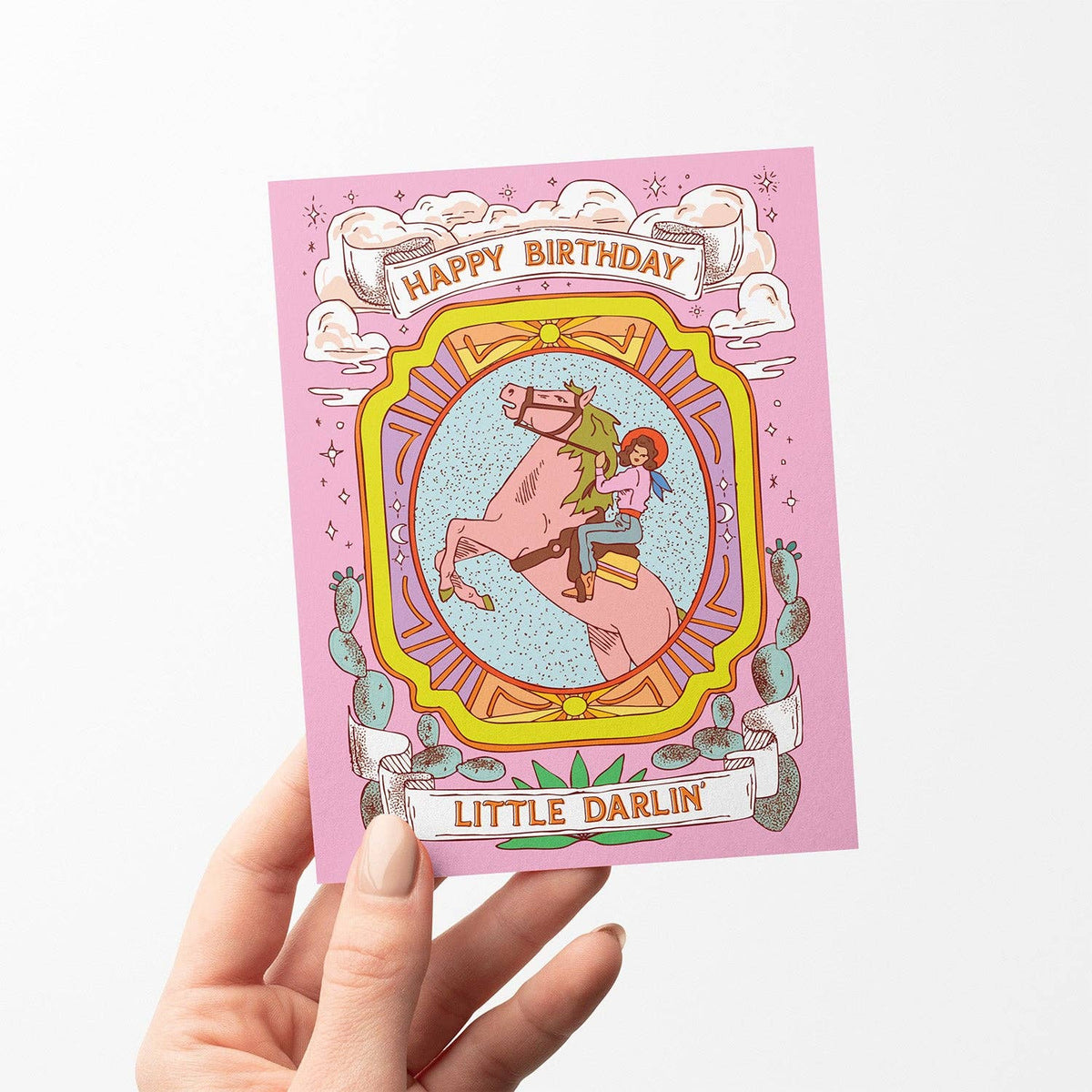 Darlin’ Cowgirl Birthday A2 Greeting Card