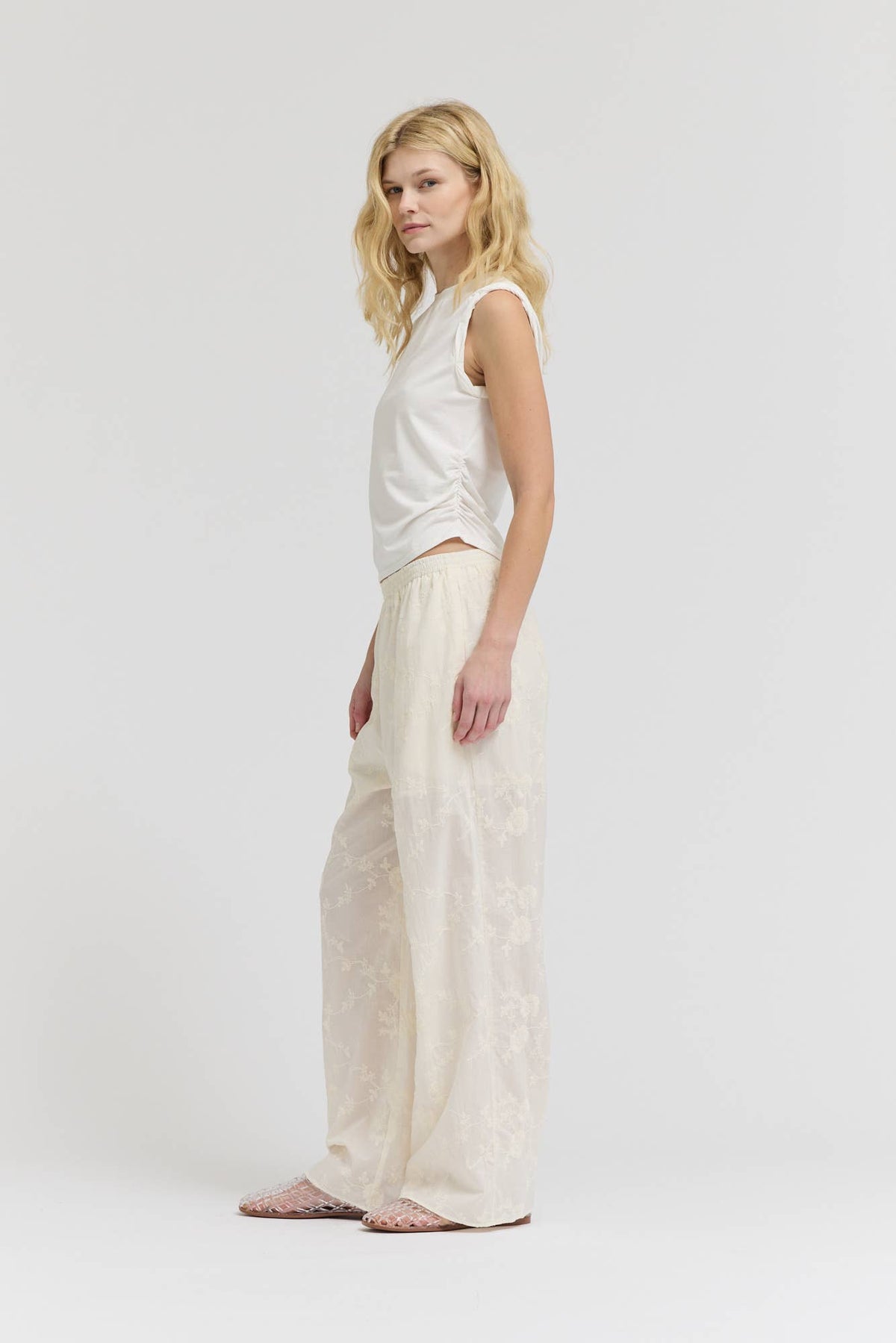  TWIST DETAIL COTTON SLEEVELESS TOP