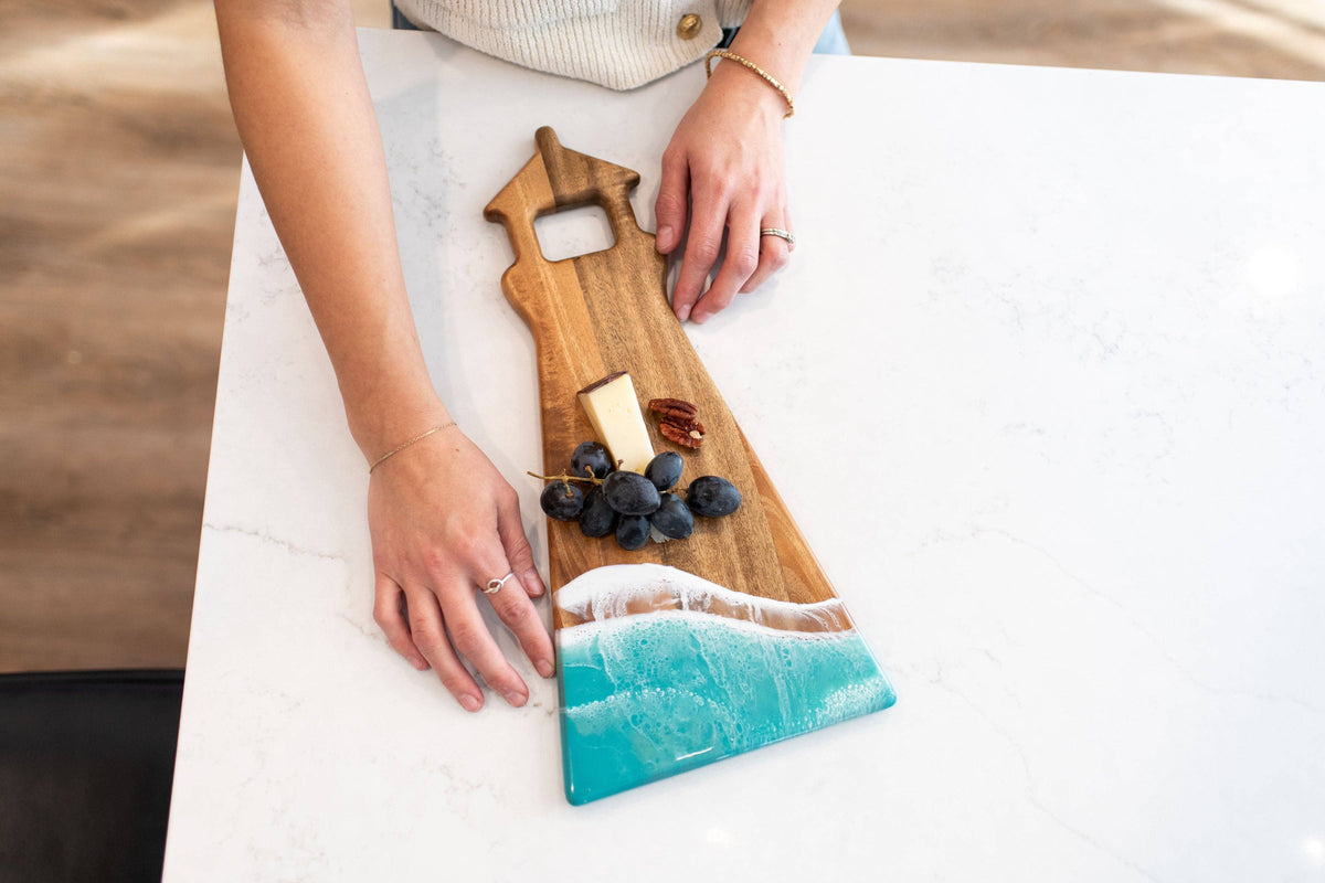 Light House Shaped Acacia Resin Board