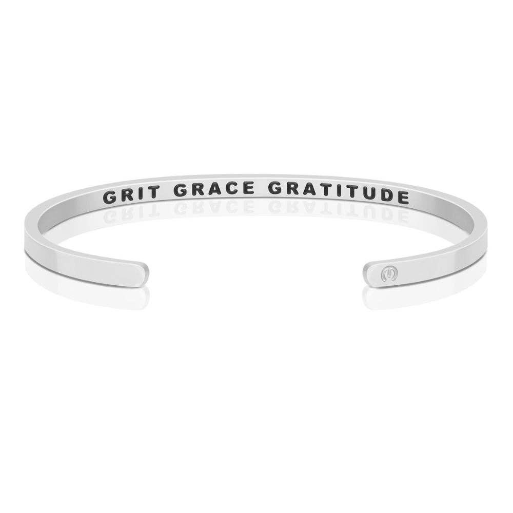 Grit Grace Gratitude bracelet - inspirational quote jewelry