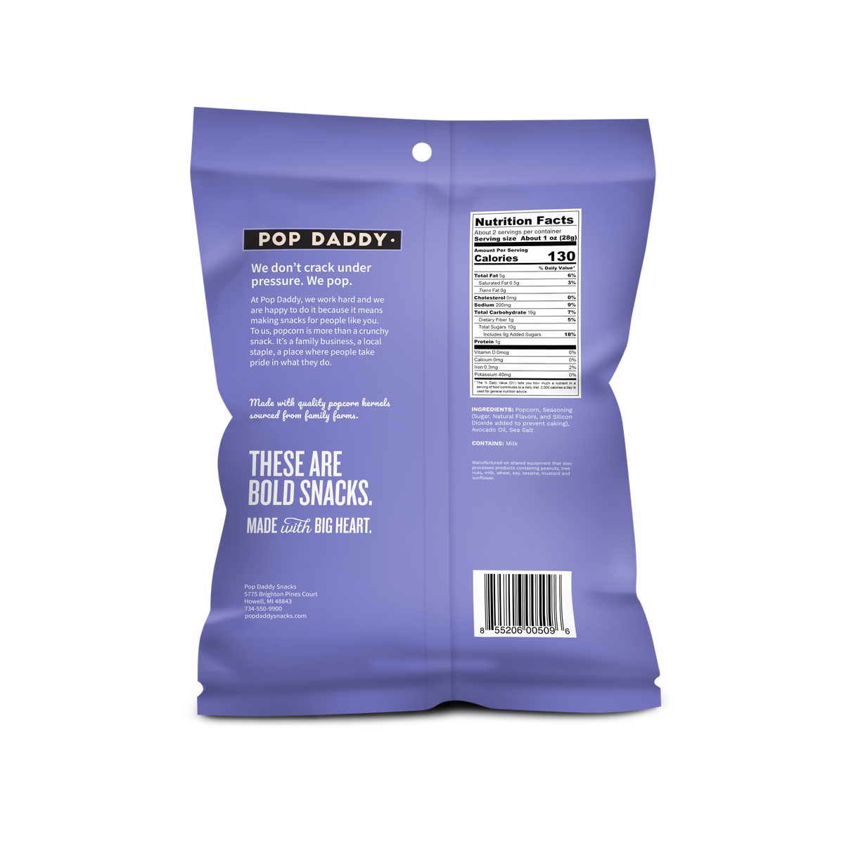 Pop Daddy – Premium Kettle Corn Flavored Popcorn 2.0oz