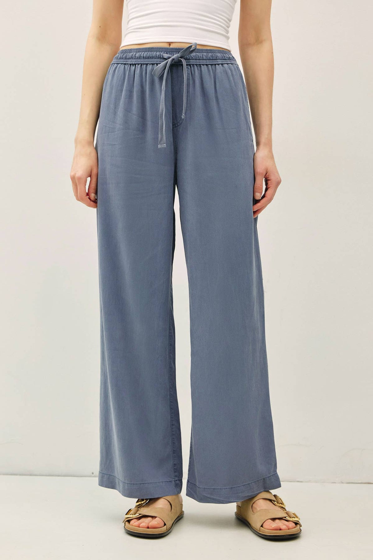 TENCEL WIDE LEG PANTS