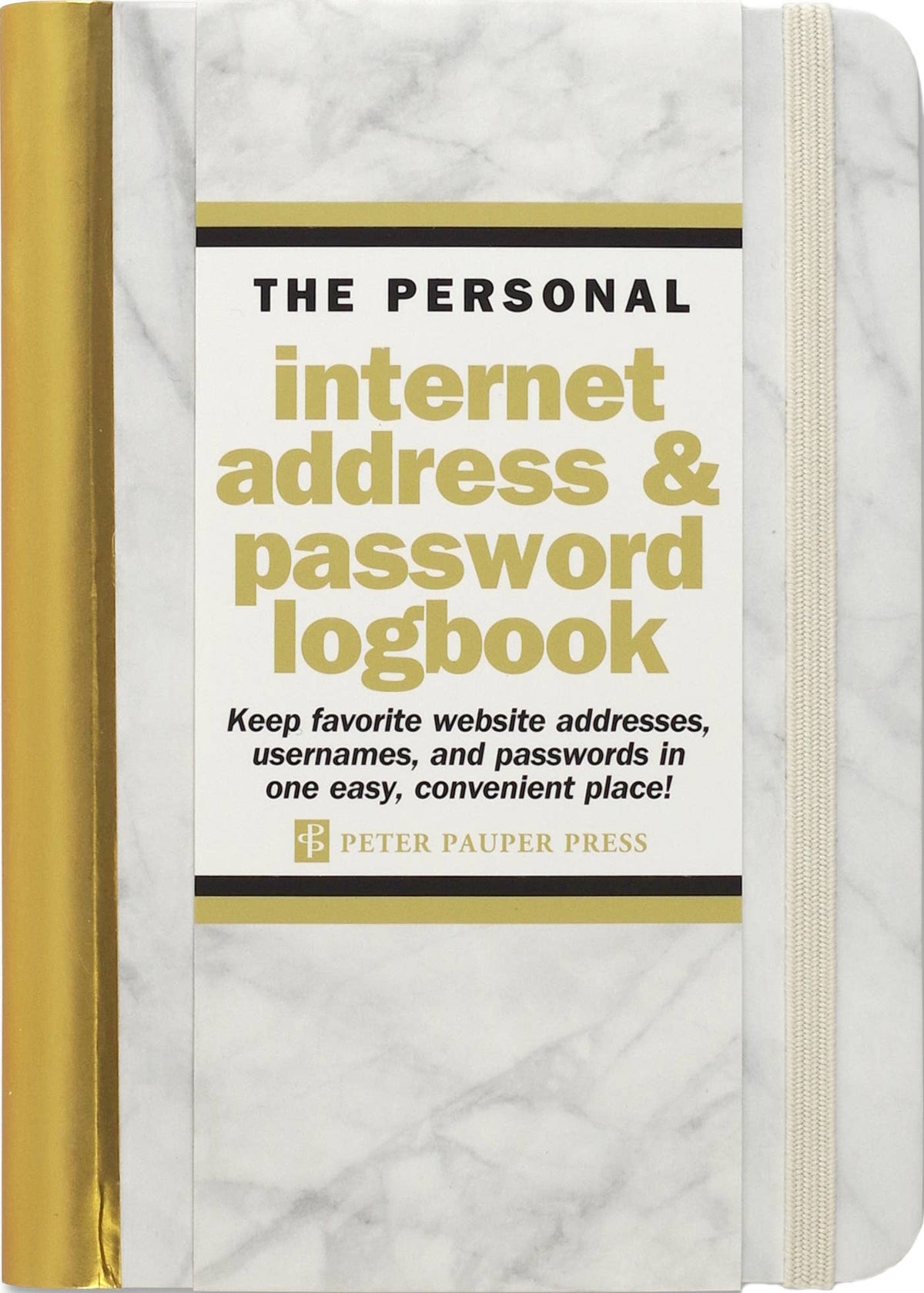 Marble Internet Address & Password Logbook