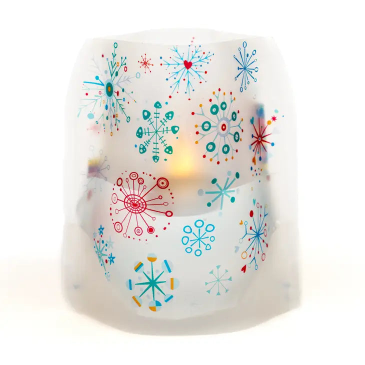 Luminary - Flakey - Christmas Noel with Snowflakes