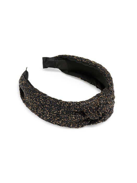 Woven Lurex Knotted Headband