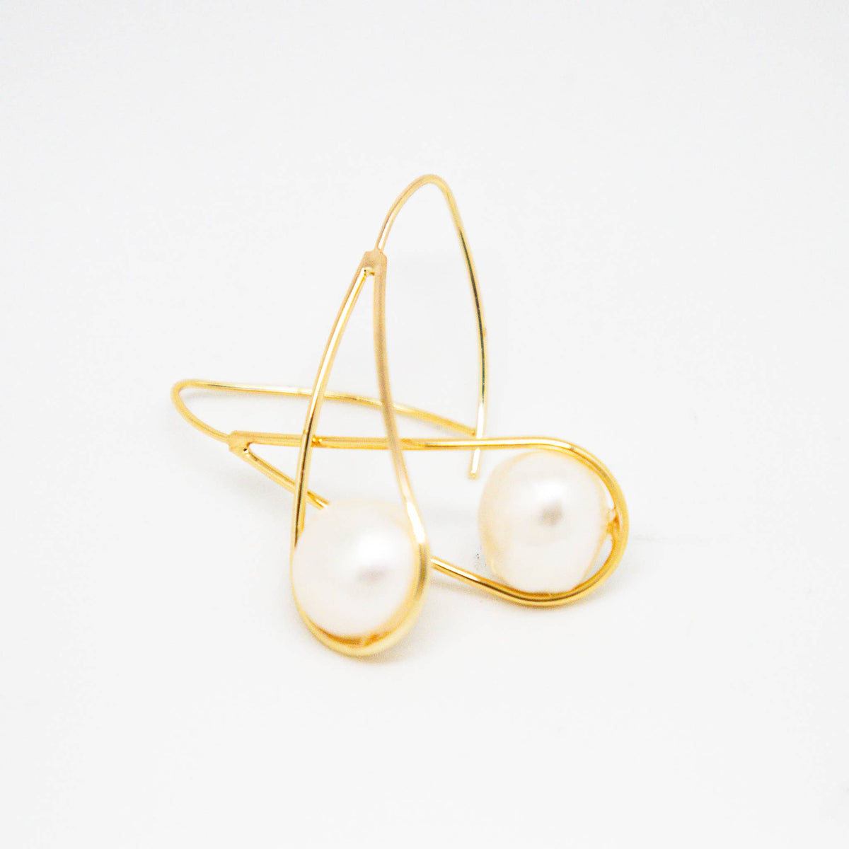 Earring 14kt Gold PlatedWith Freshwater Pearl Drop