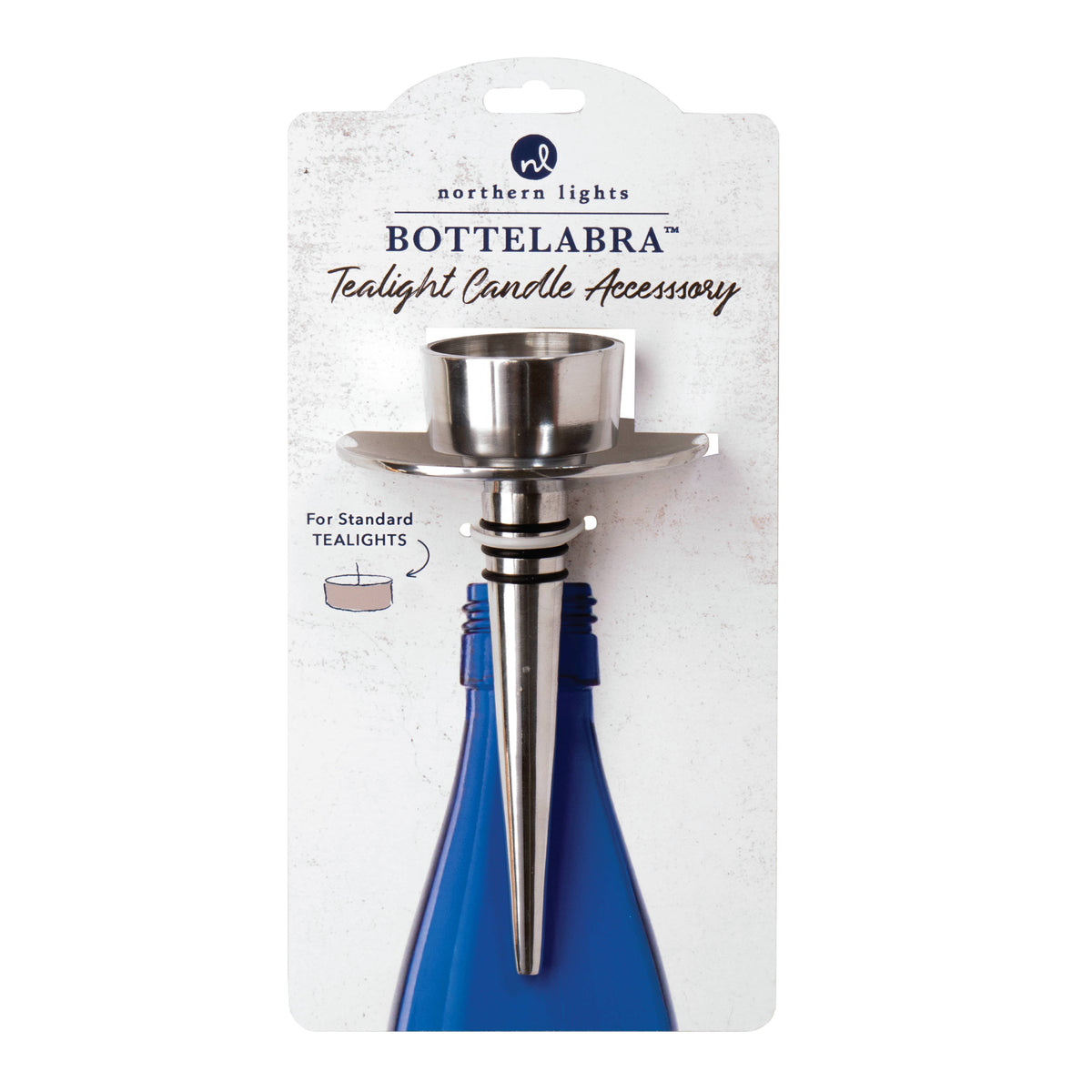 Bottelabra™ - Tealight Pewter